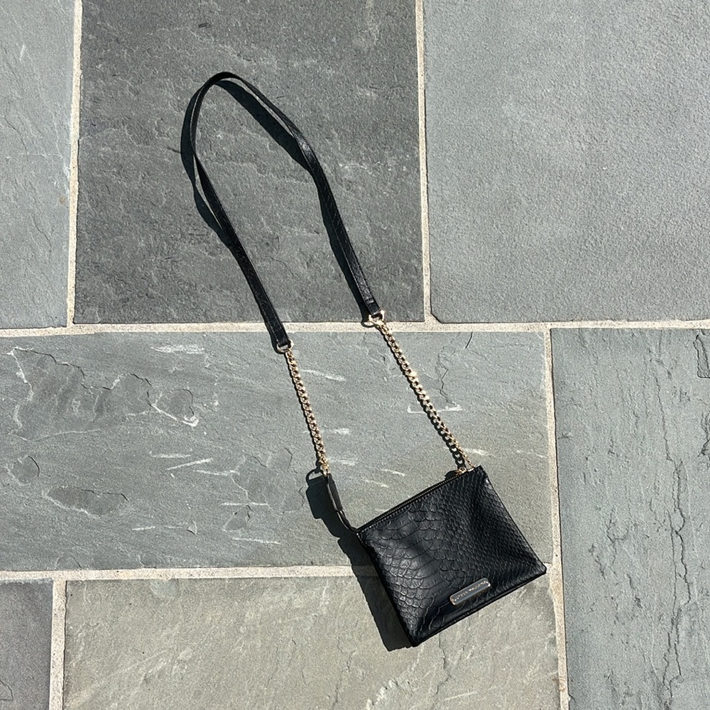 Steve Madden Black Crossbody Bag with Gold Chain